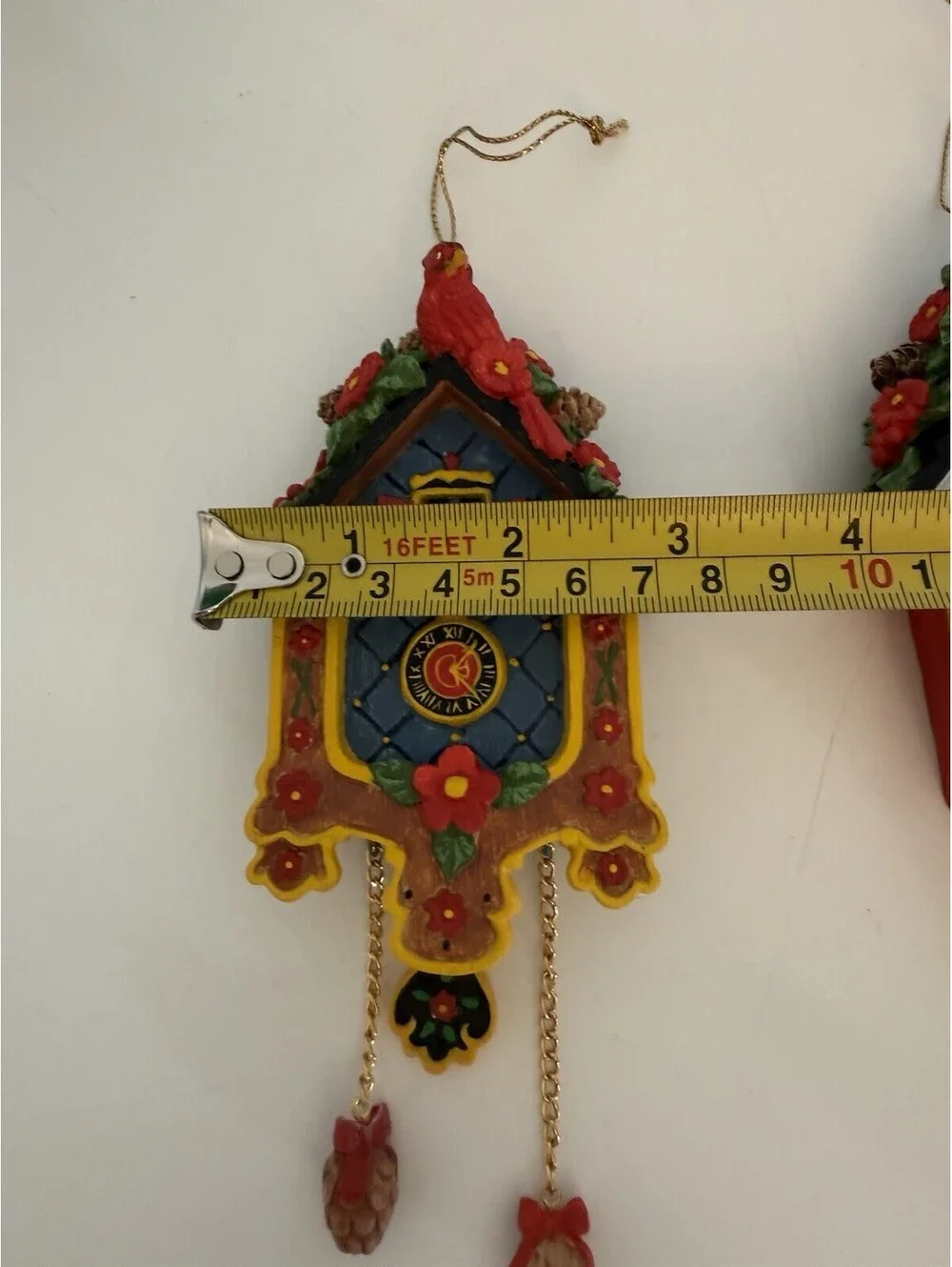 HOUSE OF LLOYD Christmas AROUND THE WORLD Cuckoo Clock Ornament Set Of 2 #530532